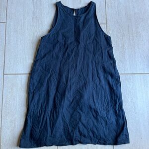 ✨CLEARANCE SALE✨ GRANA Irish linen black sleeveless shift dress size S